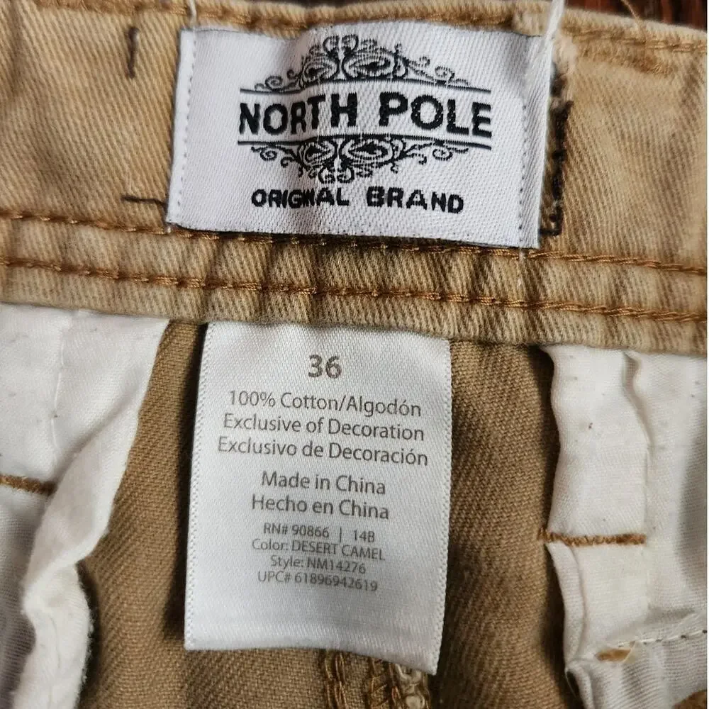 North Pole Original Brand Cargo Shorts Men's Size 36 Beige - Picture 5 of 5